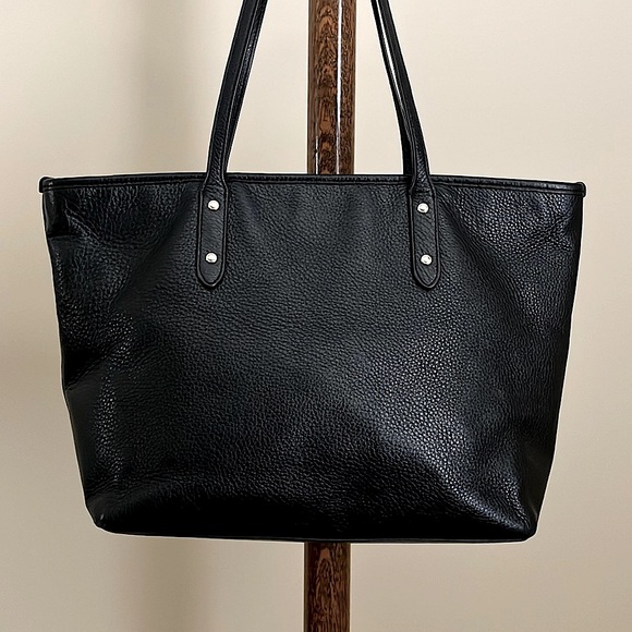 EUC Coach Zip Tote.Laptop Bag - Black Pebble ALL Leather - Mid 2000s - EUC - Picture 6 of 12